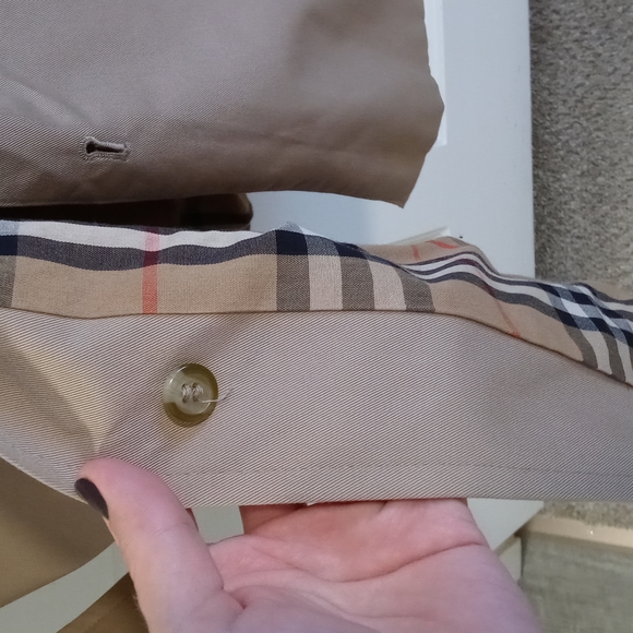 💎VTG Burberry💎 - Men's Classic Trench Coat w/Removeable Wool/Camel Hair Lining - Picture 10 of 16